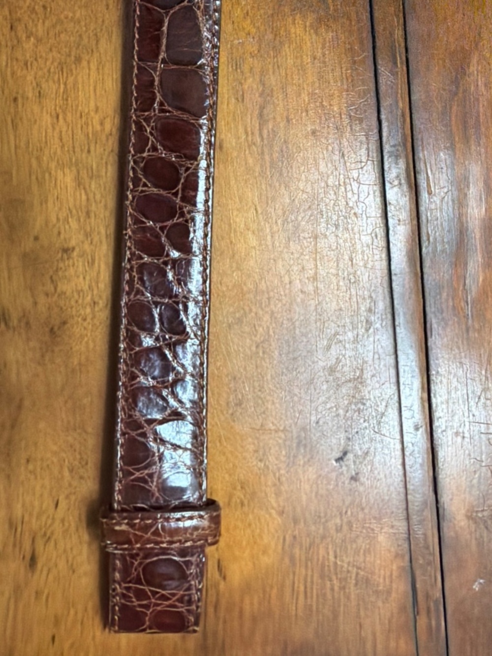 Ralph Lauren alligator belt strap 43